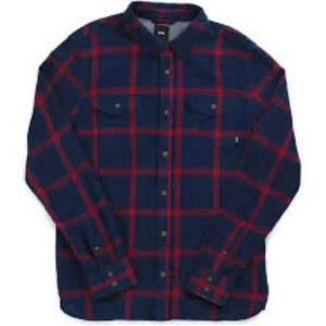 Vans Wayland II Long Sleeved plaid flannel shirt, navy & red. Men’s size medium